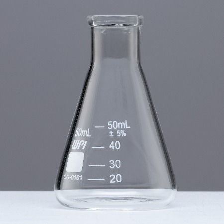 Matraz Erlenmeyer de vidrio