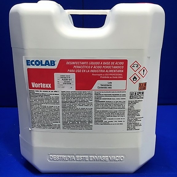 VORTEXX, Desinfectante líquido a base de ácido peracético y ácido peroctanoico