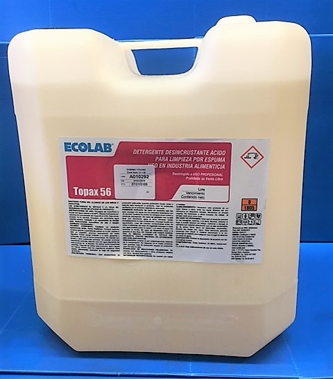 TOPAX 56, Detergente desincrustante acido para limpieza por espuma,