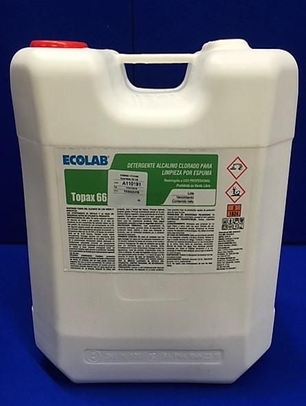 TOPAX 66, Detergente alcalino clorado para limpieza por espuma,