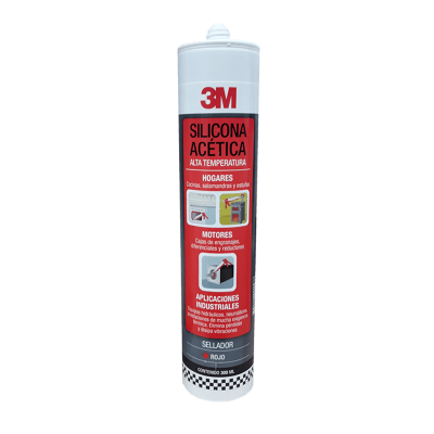 3M CARTUCHO SILICONA ACÉTICA ALTA TEMPERATURA X 300 ML,